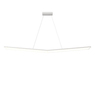 Sospensione Moderna Abeamus In Alluminio E Acrilico Bianco Led Integrato 36W