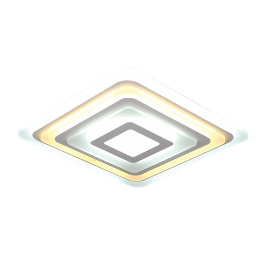 Plafoniera Moderna Tak 1 Quadrati Concentrici Led Dimmerabile Con Telecomando