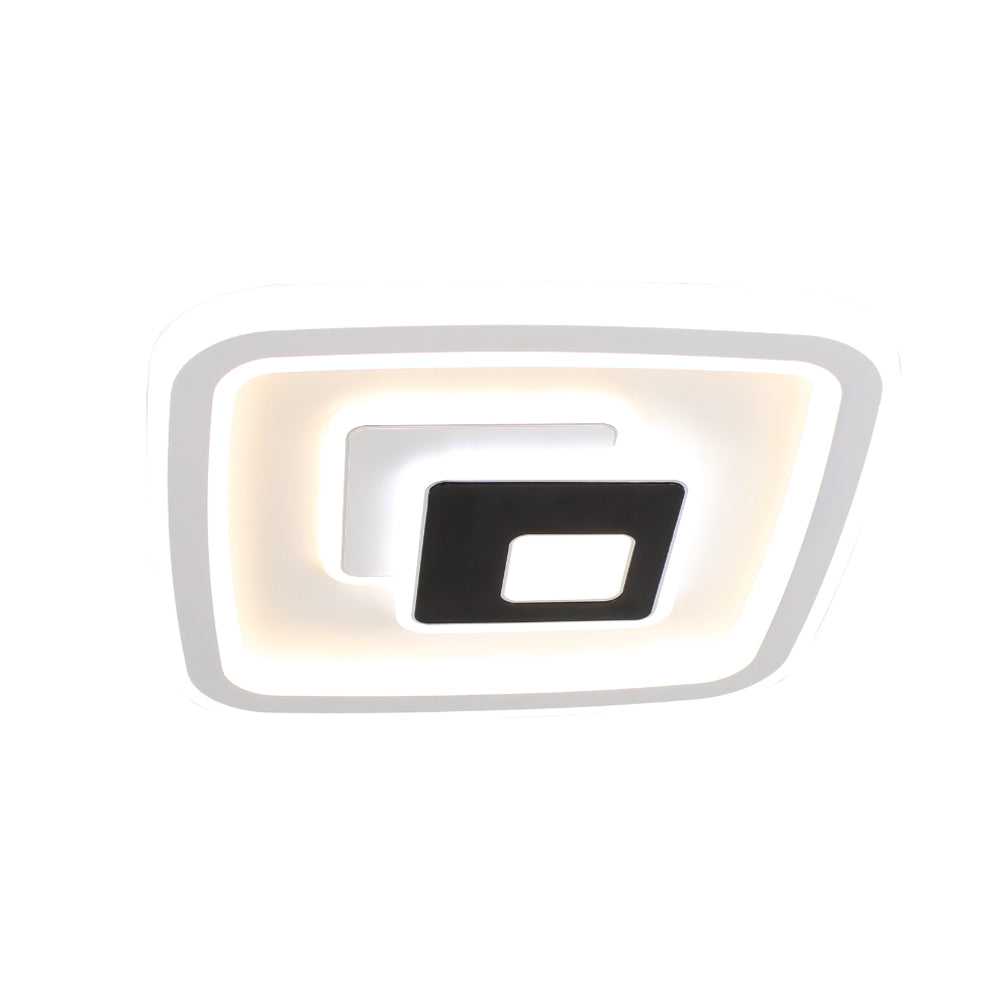 Plafoniera Moderna Tak 5 Forme Geometriche Led Dimmerabile Con Telecomando