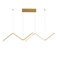 Lampada A Sospensione Moderna Pedraforca Con Decentratamento Led 36 Watt Oro