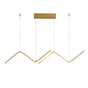 Lampada A Sospensione Moderna Pedraforca Con Decentratamento Led 36 Watt Oro