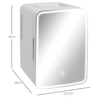Frigorifero Cosmetici 10L Estremamente Silenzioso 12V/240V per Raffreddare e Riscaldare, Bianco