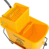Carrello Secchio con Separatore Acqua e Strizzatore Rimovibile in PP, Giallo, 63 x 27 x 67cm