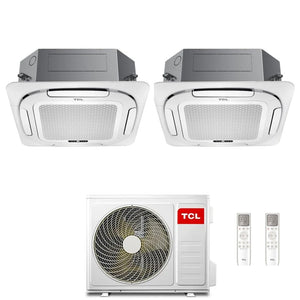 Condizionatore a Cassetta 4 Vie TCL Compact Dual Split 12+12 con MT2730 R-32 Wi-Fi Optional