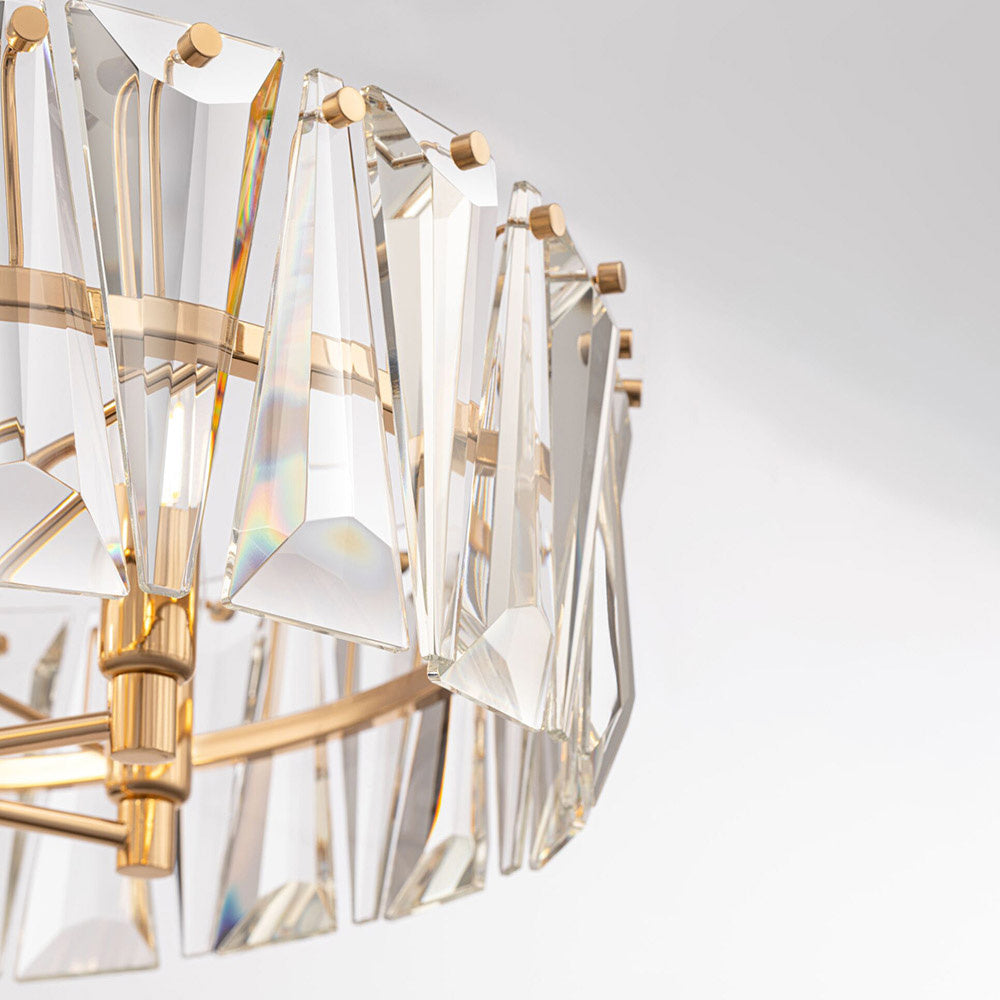 Lampadario Contemporaneo Puntes Metallo Oro 6 Luci