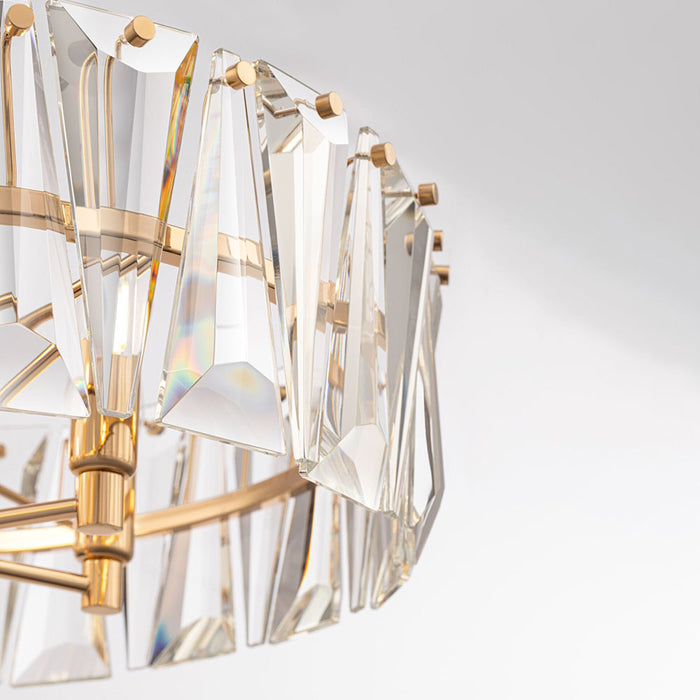 Lampadario Contemporaneo Puntes Metallo Oro 6 Luci