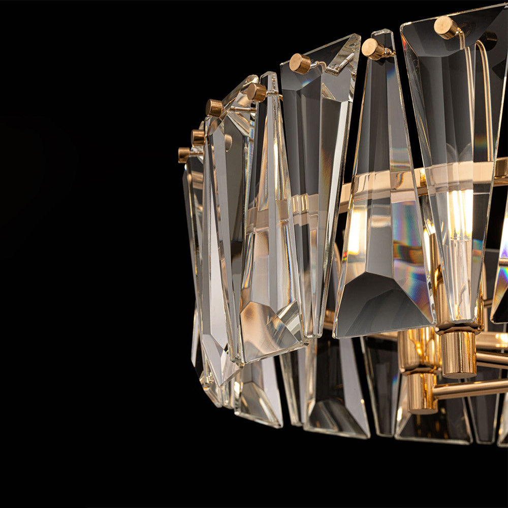 Lampadario Contemporaneo Puntes Metallo Oro 6 Luci