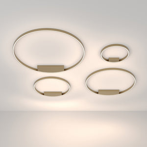 Lampadario A Sospensione Moderno Rim Alluminio Ottone 1 Led 25W
