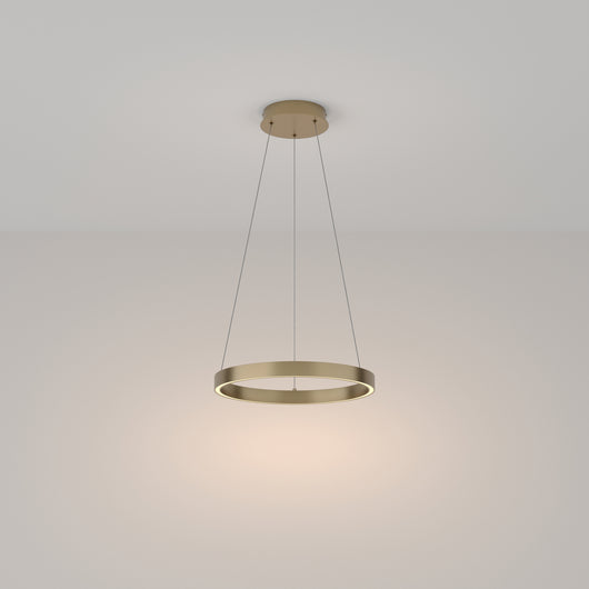 Lampadario A Sospensione Moderno Rim Alluminio Ottone Luce Led 25W