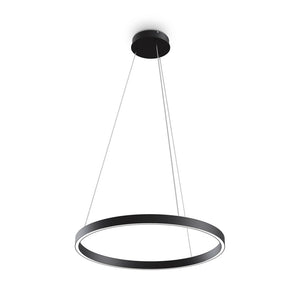 Lampadario A Sospensione Moderno Rim Alluminio Nero Led 37W