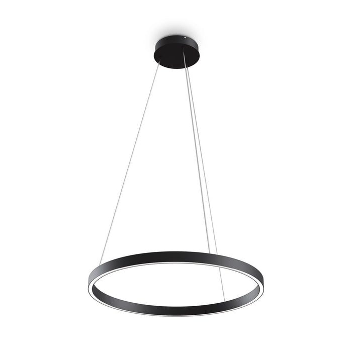 Lampadario A Sospensione Moderno Rim Alluminio Nero Led 37W