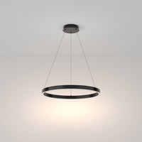 Lampadario A Sospensione Moderno Rim Alluminio Nero Led 37W