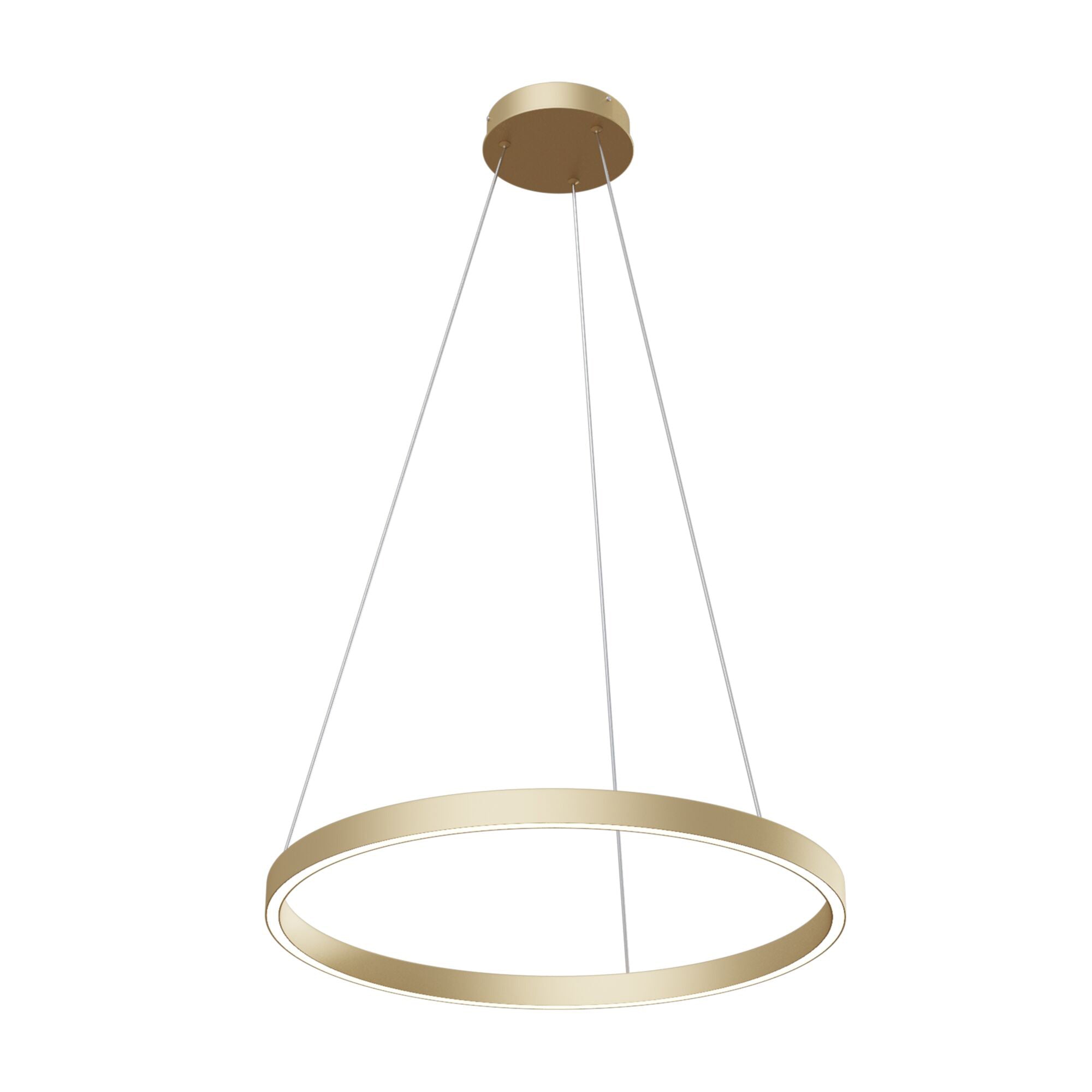 Lampadario A Sospensione Moderno Rim Alluminio Ottone 1 Led 37W