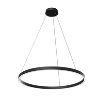 Lampadario A Sospensione Moderno Rim Alluminio Nero 1 Luce Led 51W