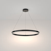 Lampadario A Sospensione Moderno Rim Alluminio Nero 1 Luce Led 51W