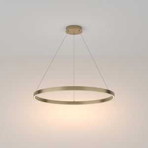 Lampadario A Sospensione Moderno Rim Alluminio Ottone 1 Luce Led 51W