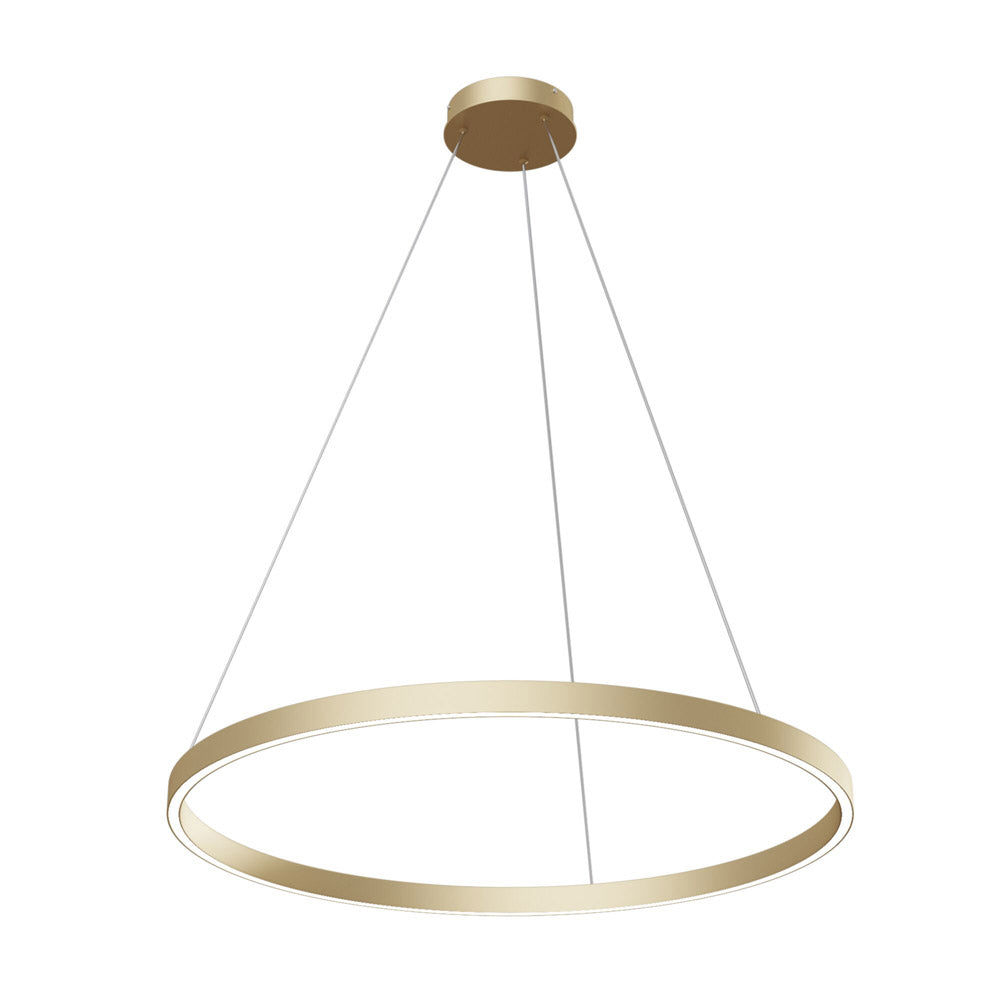 Lampadario A Sospensione Moderno Rim Alluminio Ottone 1 Led 51W