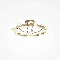 Plafoniera Moderna Tessara Led Integrato 55W Acciaio Oro Ip20