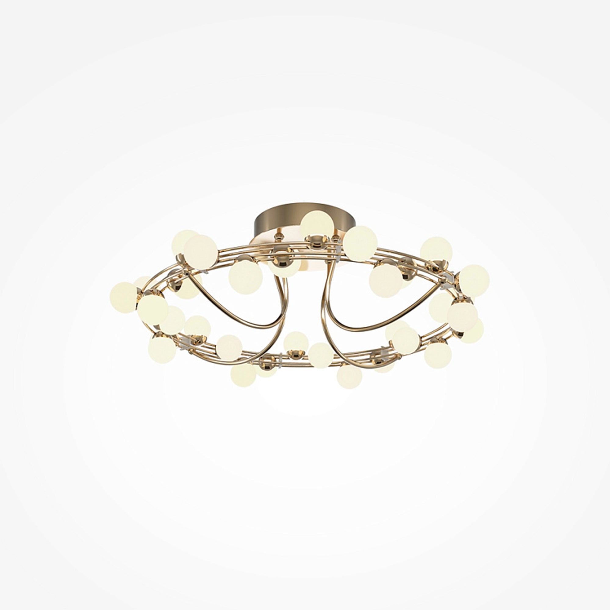 Plafoniera Moderna Tessara Led Integrato 55W Acciaio Oro Ip20