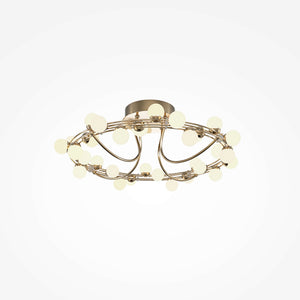 Plafoniera Moderna Tessara Led Integrato 55W Acciaio Oro Ip20