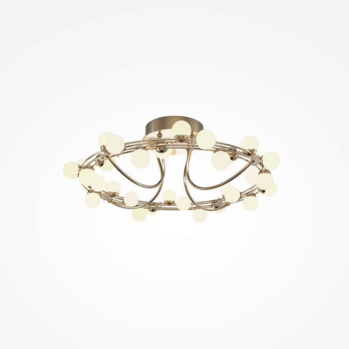 Plafoniera Moderna Tessara Led Integrato 55W Acciaio Oro Ip20