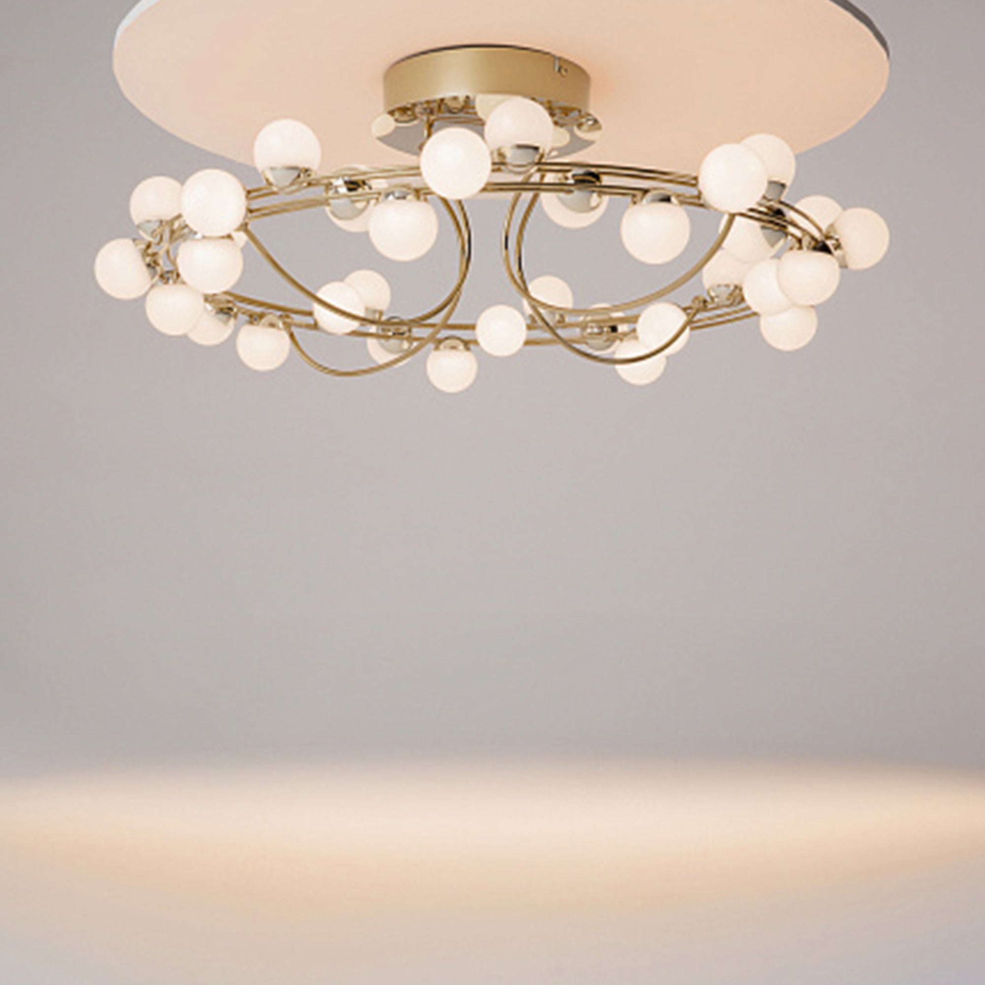 Plafoniera Moderna Tessara Led Integrato 55W Acciaio Oro Ip20