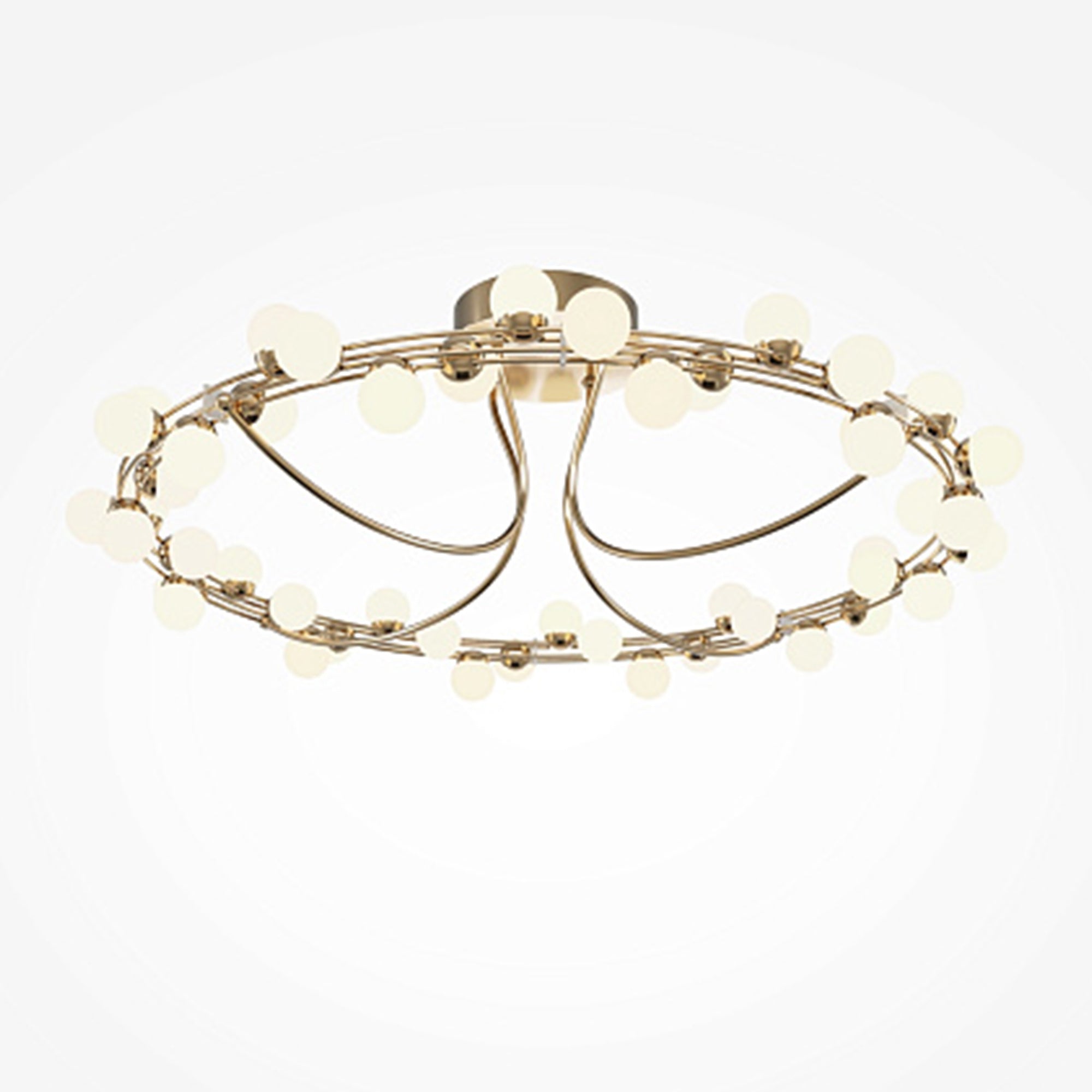 Plafoniera Moderna Tessara Led Integrato 72W Acciaio Oro Ip20