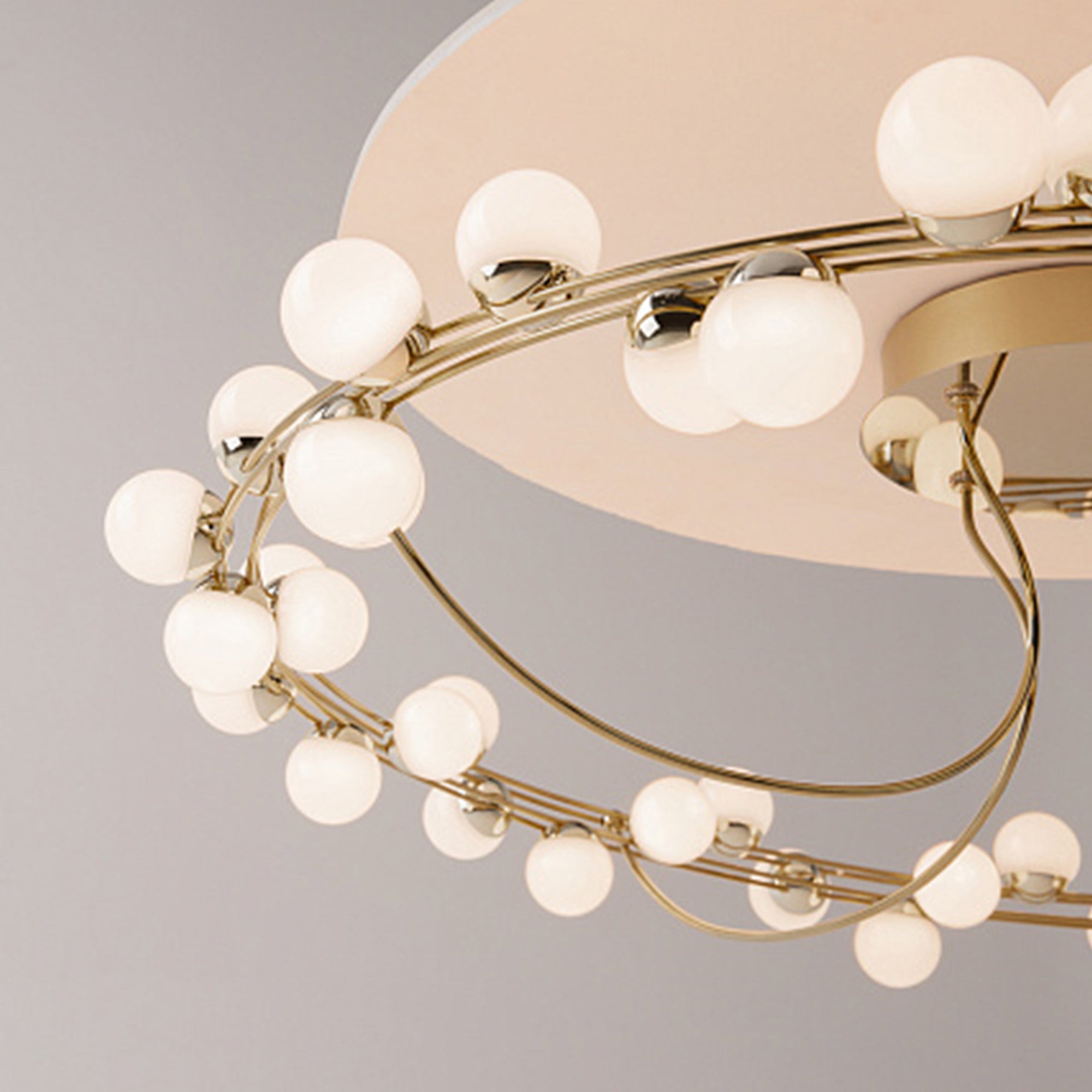 Plafoniera Moderna Tessara Led Integrato 72W Acciaio Oro Ip20