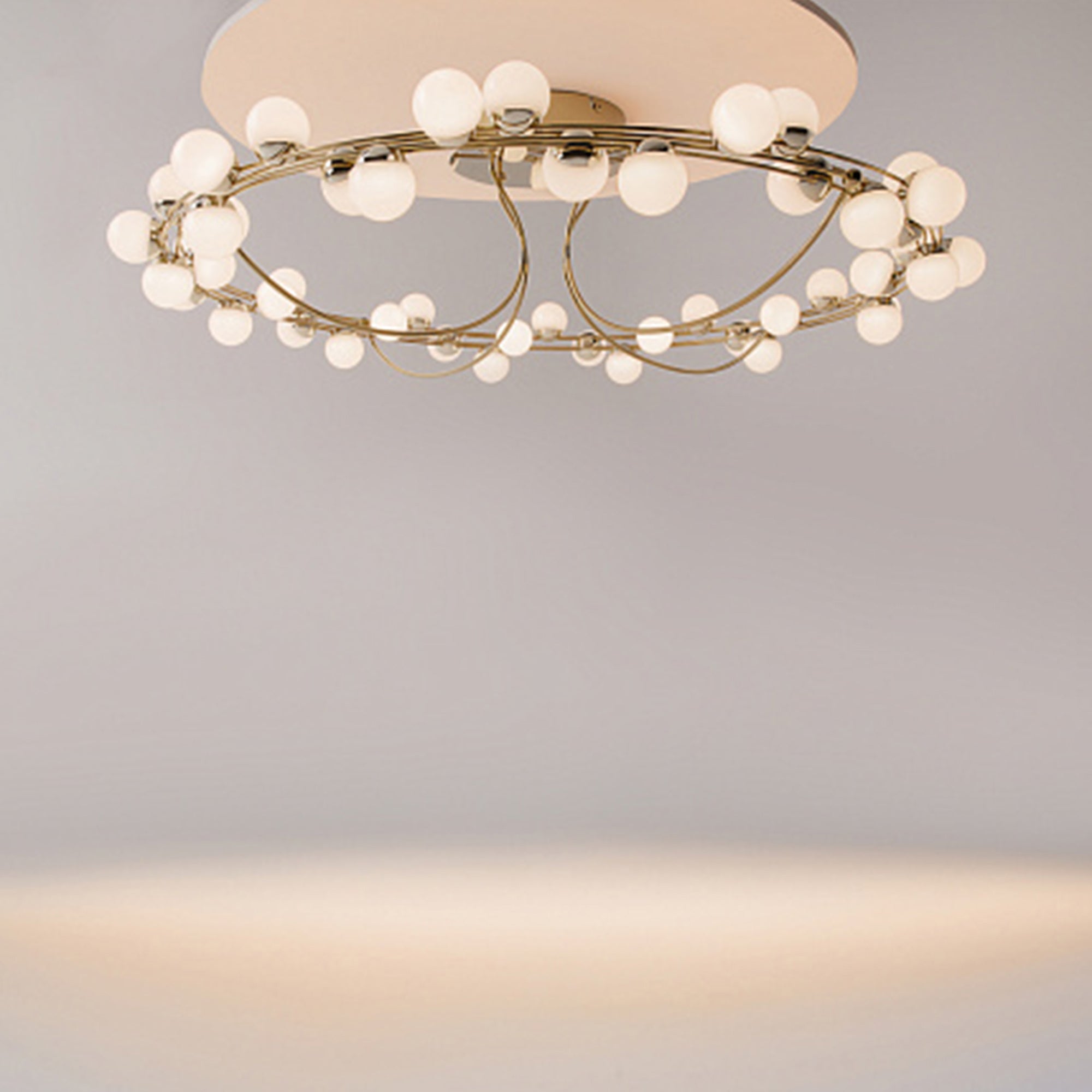 Plafoniera Moderna Tessara Led Integrato 72W Acciaio Oro Ip20