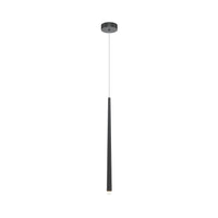 Lampadario A Sospensione Moderno Cascade Alluminio Nero 1 Luce Led 6W