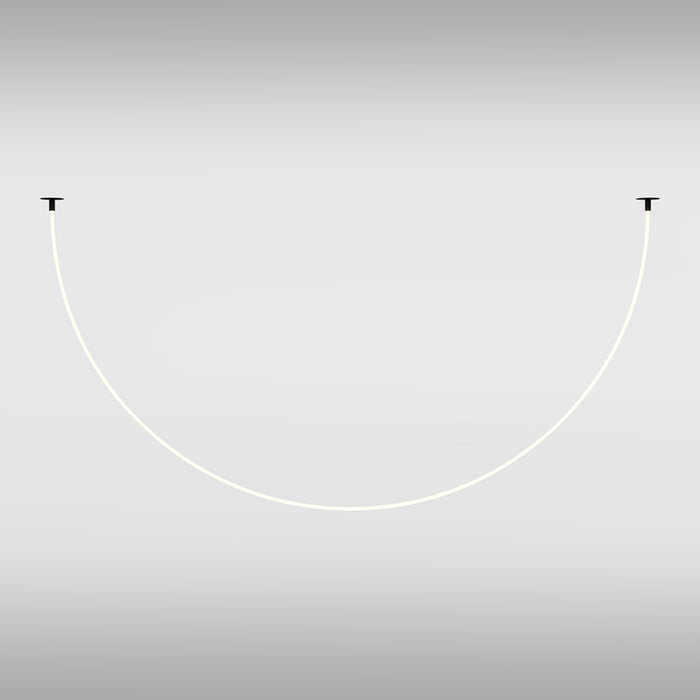 Lampadario A Sospensione Moderno Tau Alluminio Nero Luce Led 40W