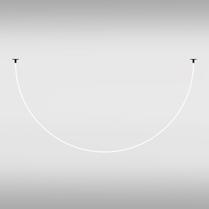 Lampadario A Sospensione Moderno Tau Alluminio Nero Luce Led 40W