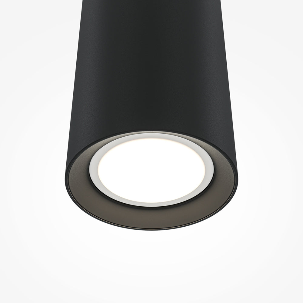 Lampadario Moderno Pro Focus Alluminio Nero 1 Gu10 Ip20