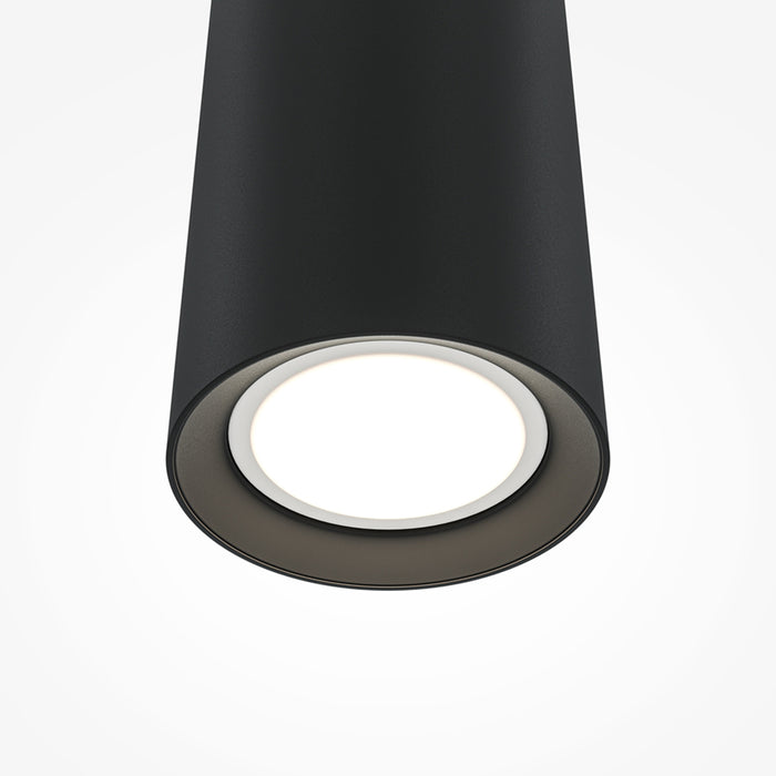 Lampadario Moderno Pro Focus Alluminio Nero 1 Gu10 Ip20