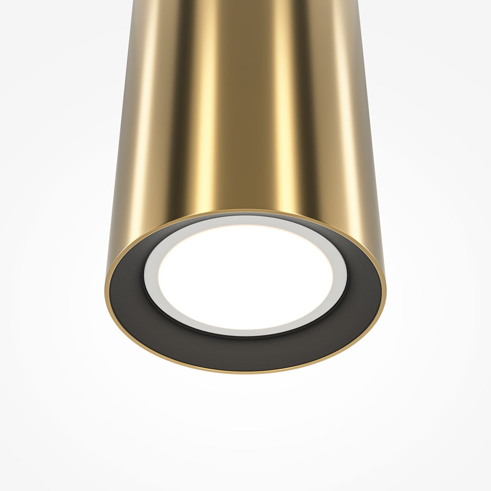 Lampada A Sospensione Moderno Pro Focus 1 Luce Gu10 6W Alluminio Ottone Ip20