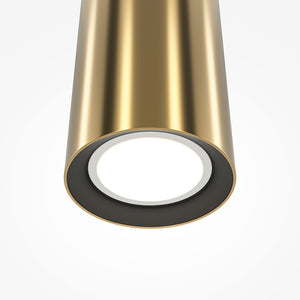 Lampada A Sospensione Moderno Pro Focus 1 Luce Gu10 6W Alluminio Ottone Ip20