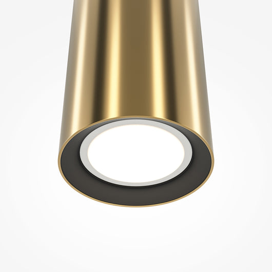 Lampada A Sospensione Moderno Pro Focus 1 Luce Gu10 6W Alluminio Ottone Ip20