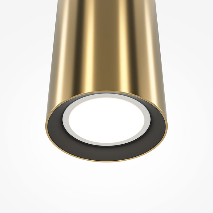 Lampada A Sospensione Moderno Pro Focus 1 Luce Gu10 6W Alluminio Ottone Ip20