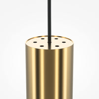 Lampada A Sospensione Moderno Pro Focus 1 Luce Gu10 6W Alluminio Ottone Ip20