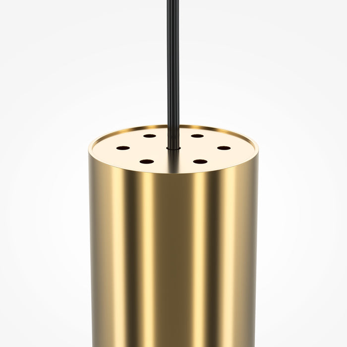 Lampada A Sospensione Moderno Pro Focus 1 Luce Gu10 6W Alluminio Ottone Ip20