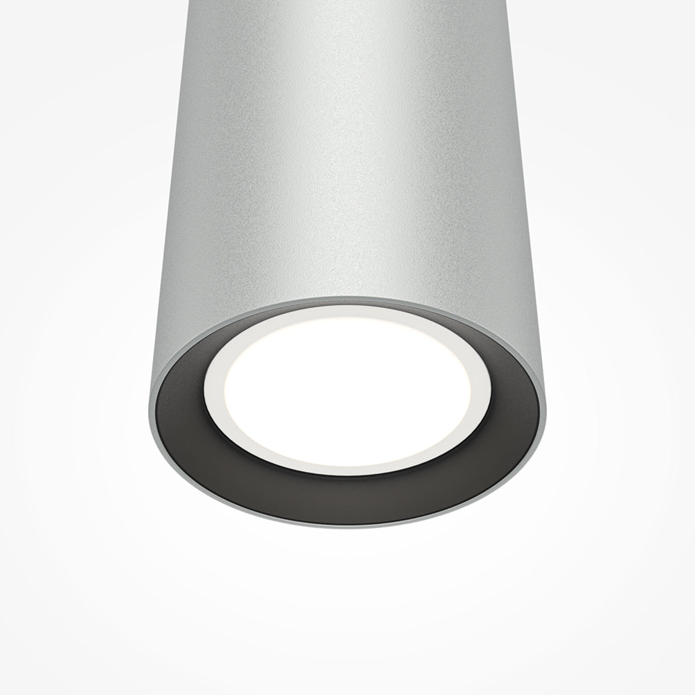 Lampadario Moderno Pro Focus Alluminio Argento 1 Gu10 Ip20