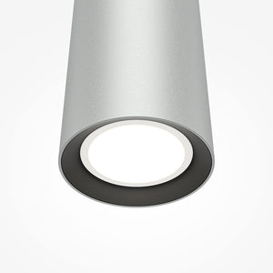 Lampadario Moderno Pro Focus Alluminio Argento 1 Gu10 Ip20