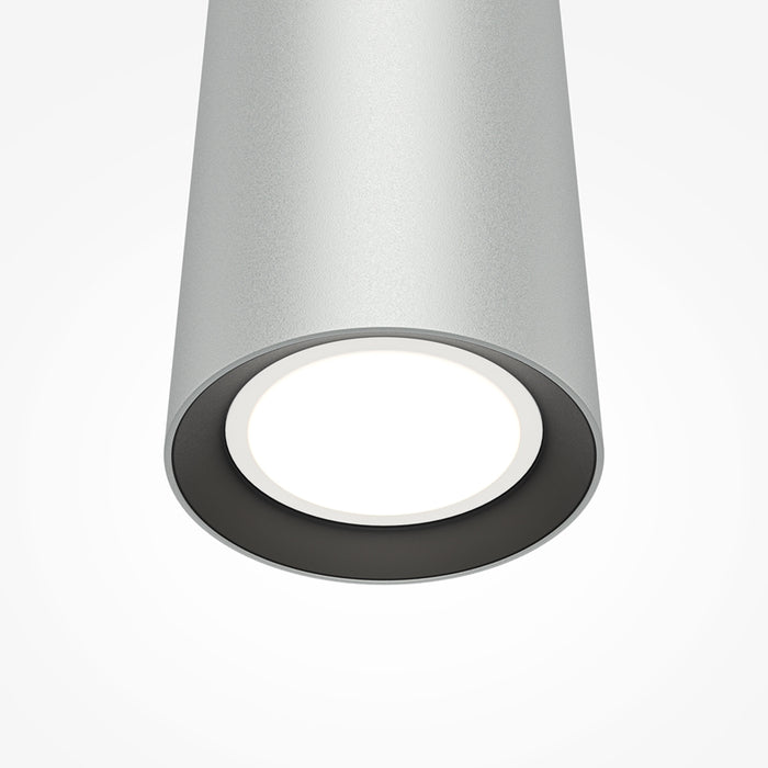 Lampadario Moderno Pro Focus Alluminio Argento 1 Gu10 Ip20