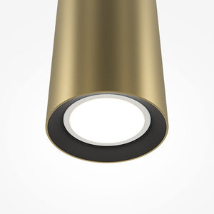 Lampada A Sospensione Moderno Pro Focus 1 Luce Gu10 6W Alluminio Oro Ip20