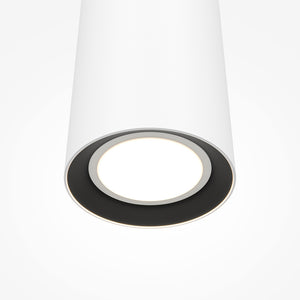 Lampada A Sospensione Moderno Pro Focus 1 Luce Gu10 6W Alluminio Bianco Ip20
