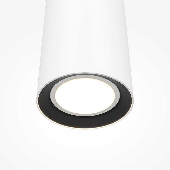 Lampada A Sospensione Moderno Pro Focus 1 Luce Gu10 6W Alluminio Bianco Ip20
