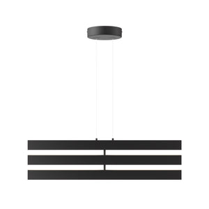 Lampadario Moderno Origami Alluminio Nero Led Integrato 46W Ip20