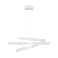Lampadario Contemporaneo Origami Alluminio Bianco Led Integrato 46W Ip20