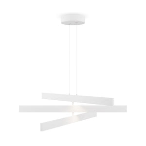 Lampadario Contemporaneo Origami Alluminio Bianco Led Integrato 46W Ip20