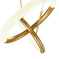 Lampadario A Sospensione Moderno Node Metallo Oro 2 Luci Led 18W